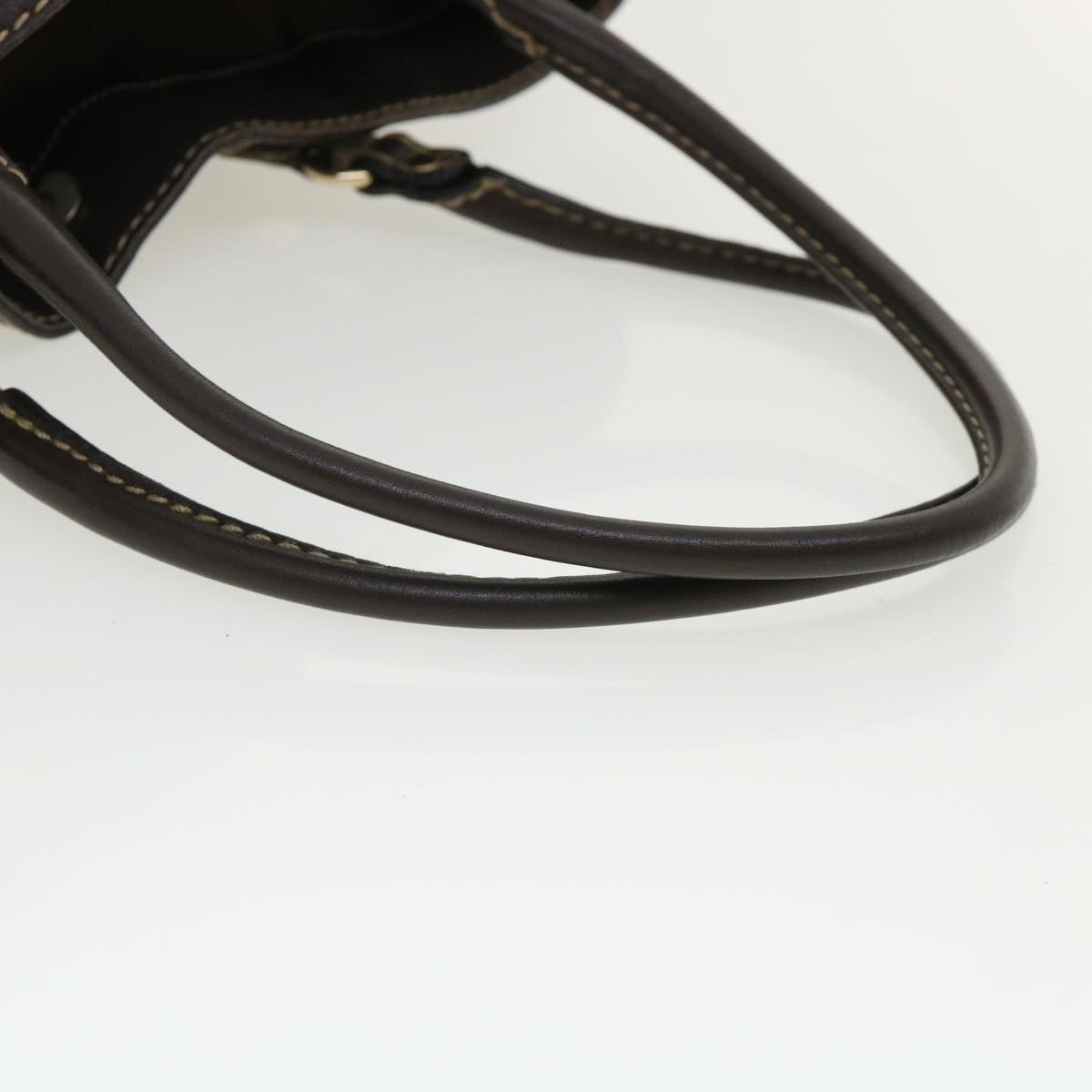 GUCCI GG Canvas Tote Bag Coated Canvas Beige Dark Brown  am3623