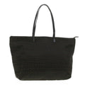 FENDI Zucchino Canvas Tote Bag Dark Brown  am3762