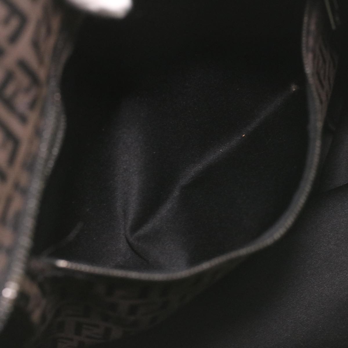 FENDI Zucchino Canvas Tote Bag Dark Brown  am3762