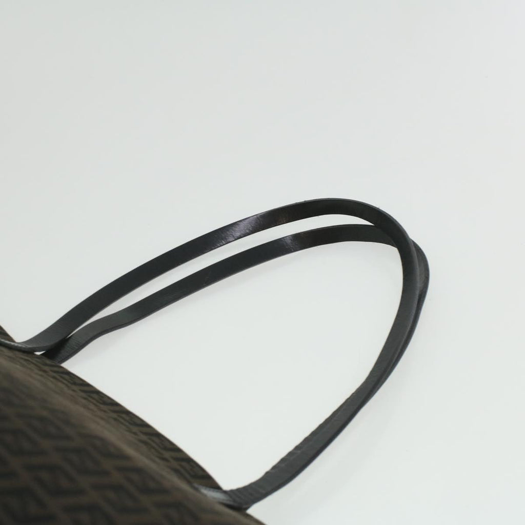 FENDI Zucchino Canvas Tote Bag Dark Brown  am3762