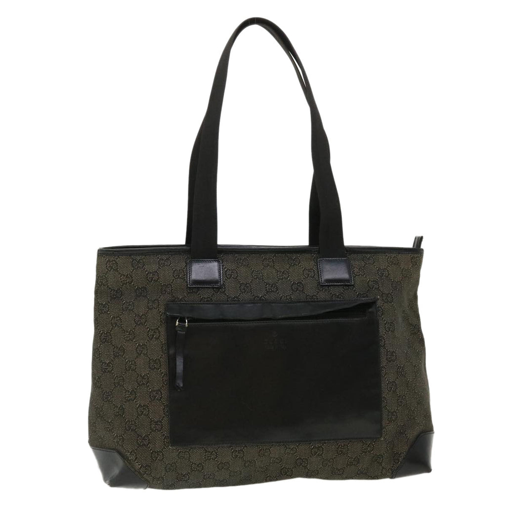 GUCCI GG Canvas Tote Bag Black 34339  am3809