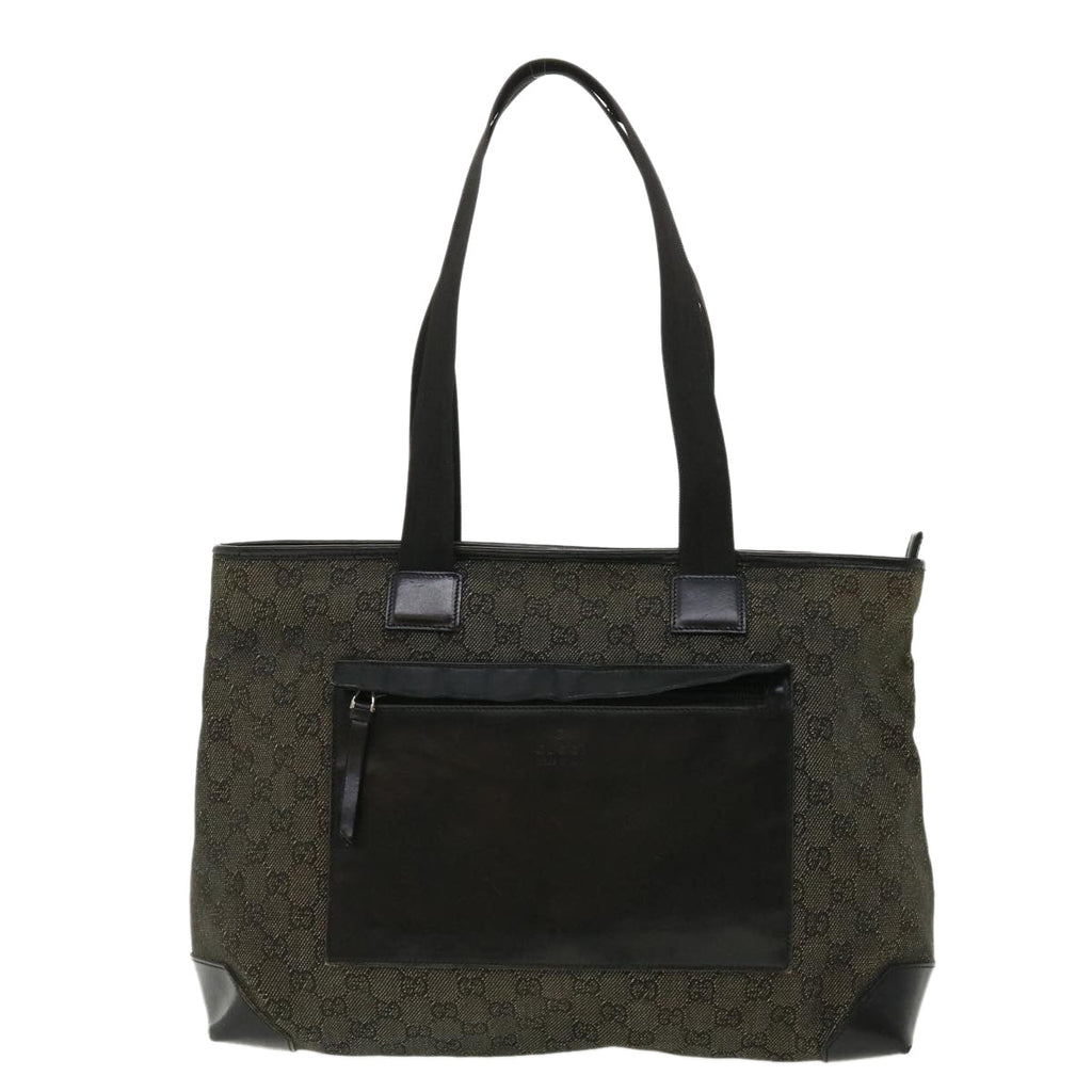 GUCCI GG Canvas Tote Bag Black 34339  am3809