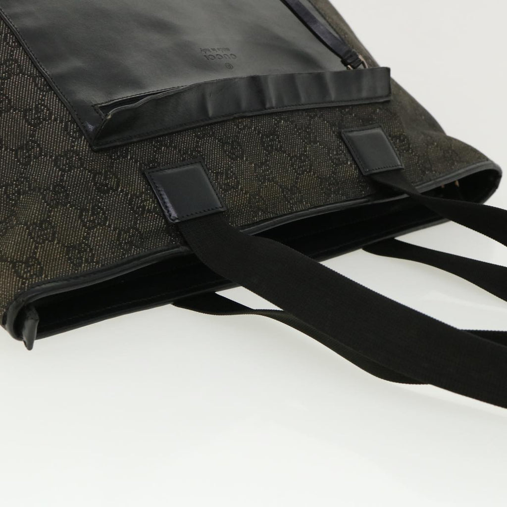 GUCCI GG Canvas Tote Bag Black 34339  am3809