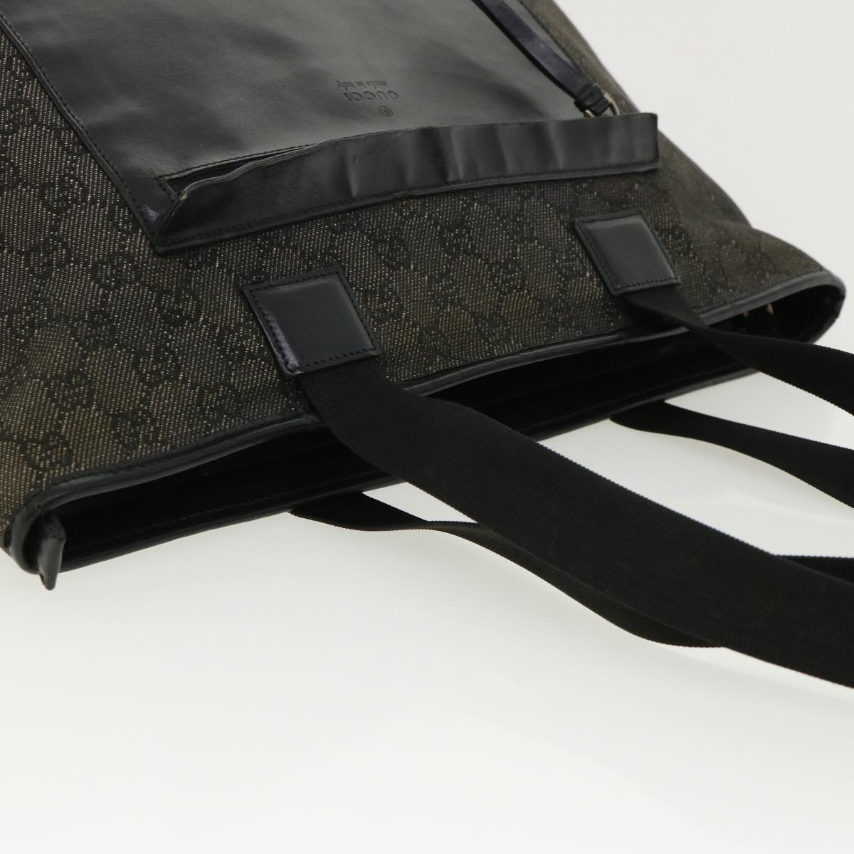 GUCCI GG Canvas Tote Bag Black 34339  am3809