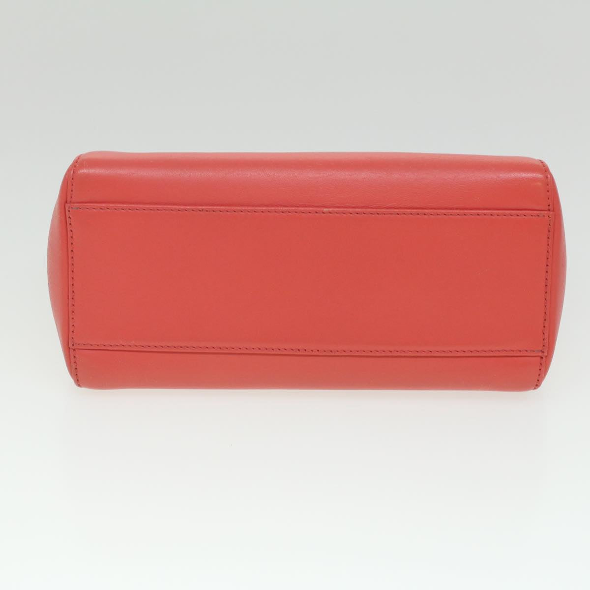 FENDI micro picaboo Hand Bag Leather 2way Orange  am3883