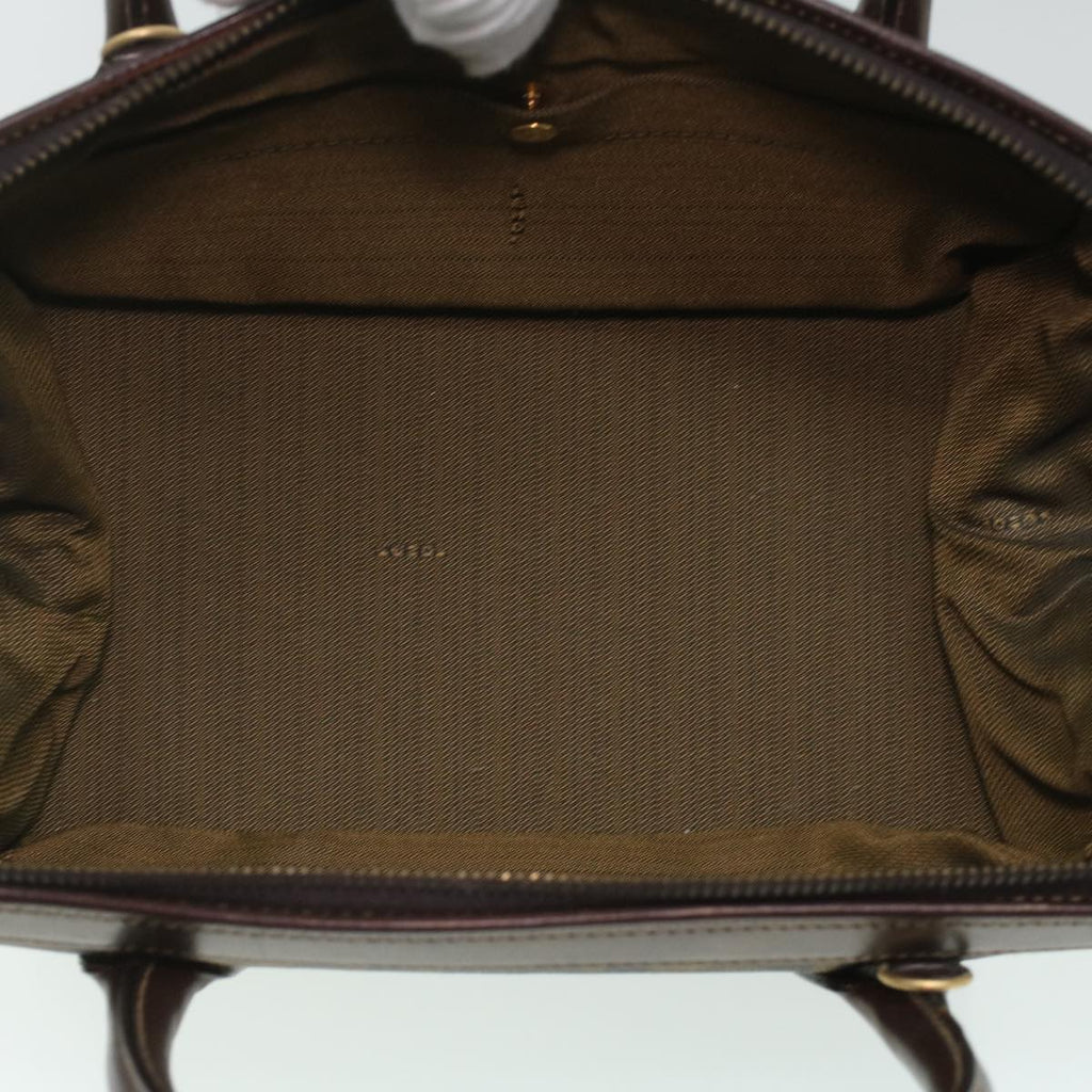 FENDI Zucca Canvas Hand Bag 2way Brown Black  am3888A