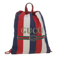 GUCCI Web Sherry Line Backpack Canvas Tricolor Red Blue Green 473872  am3970