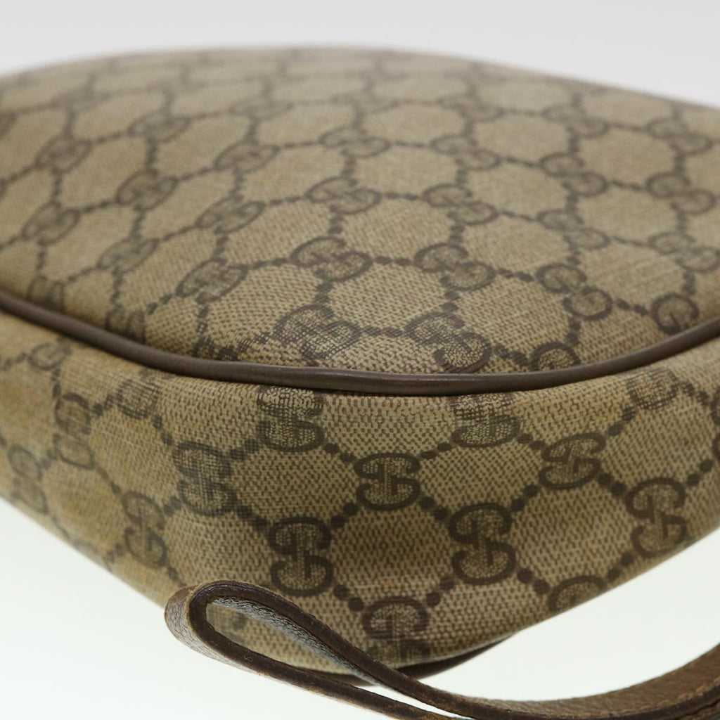 GUCCI GG Canvas Web Sherry Line Clutch Bag Beige Red Green  am4114