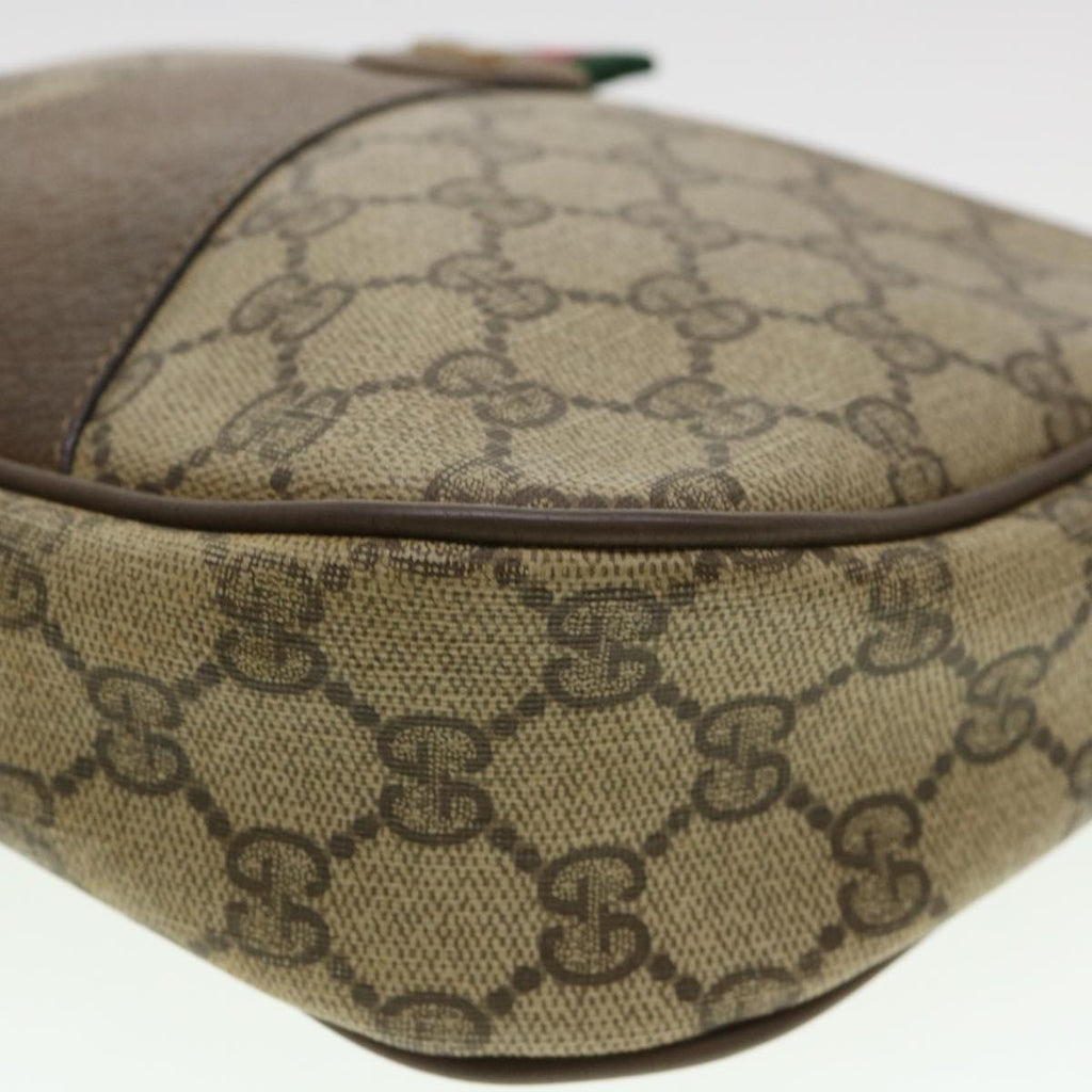 GUCCI GG Canvas Web Sherry Line Clutch Bag Beige Red Green  am4114
