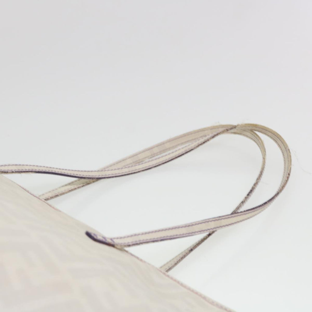 FENDI Zucca Canvas Tote Bag White 8BH185-UZD 108-211 Auth am4133