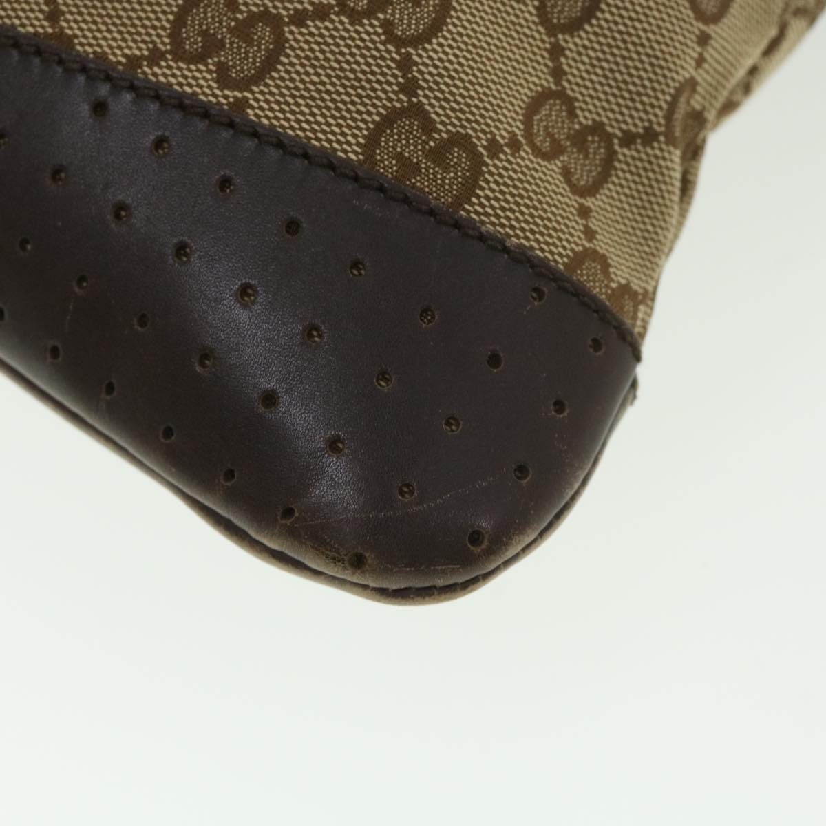 GUCCI GG Canvas Shoulder Bag Beige 145857  am4145