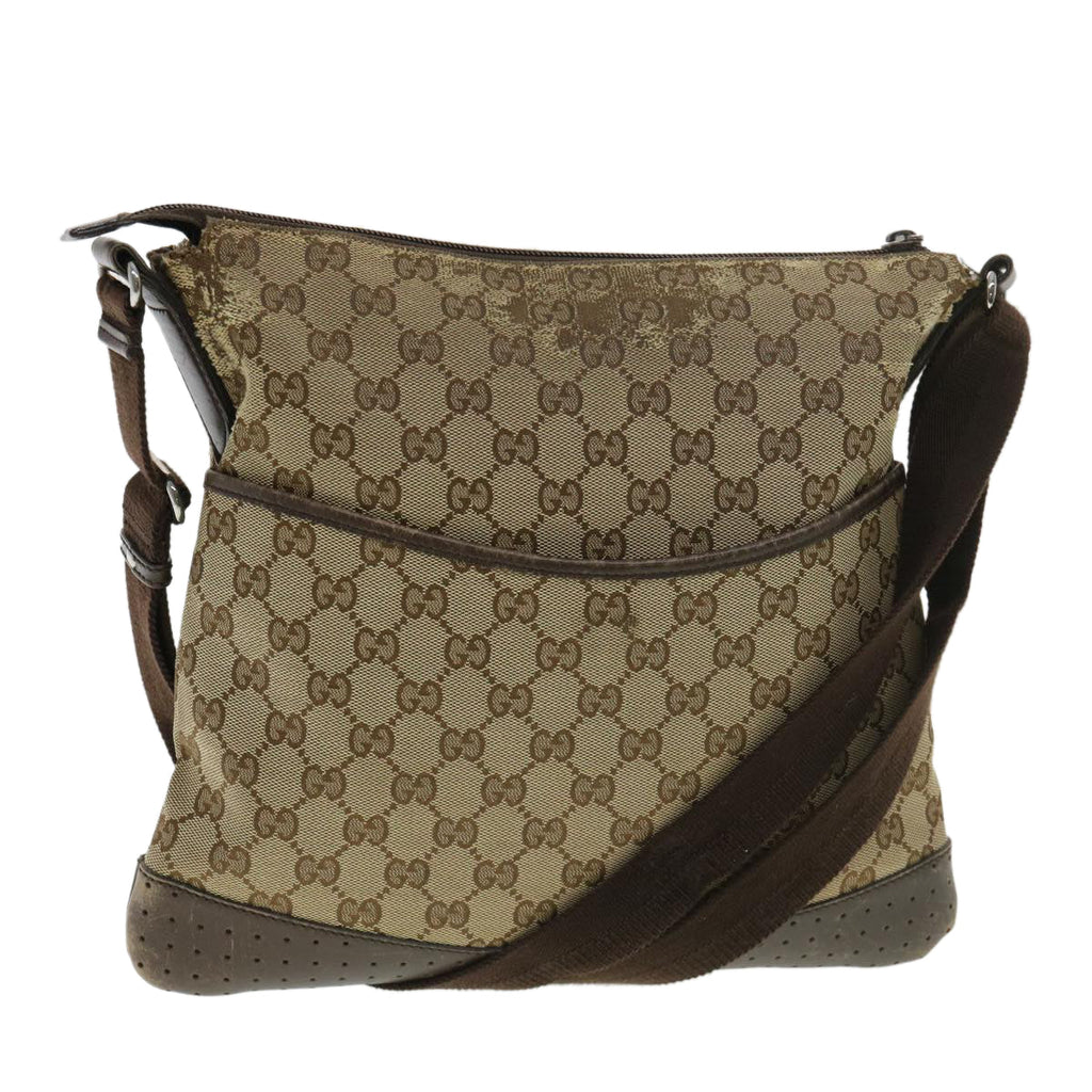 GUCCI GG Canvas Shoulder Bag Beige 145857  am4145