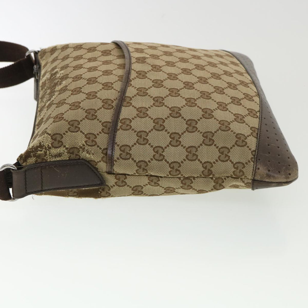GUCCI GG Canvas Shoulder Bag Beige 145857  am4145