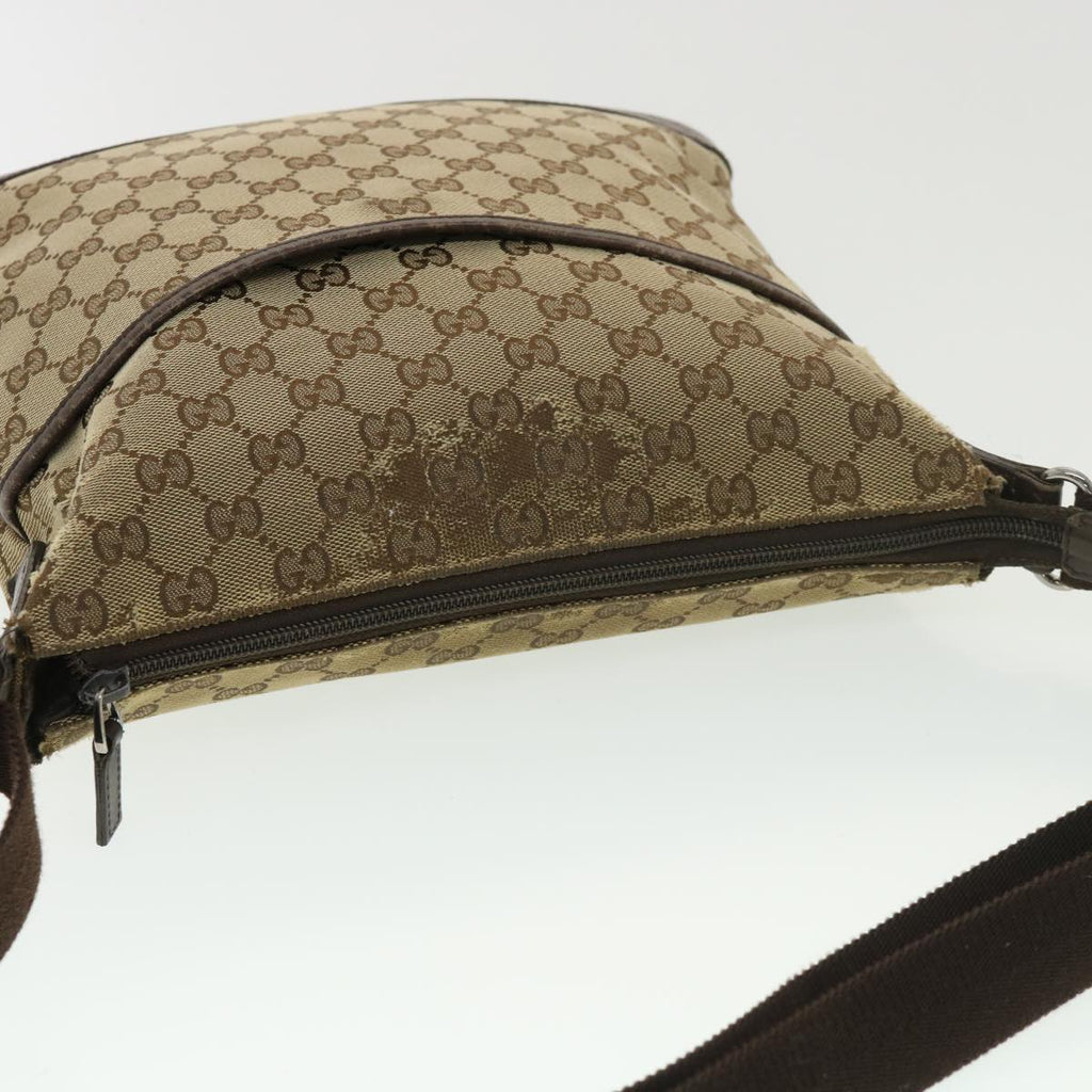 GUCCI GG Canvas Shoulder Bag Beige 145857  am4145