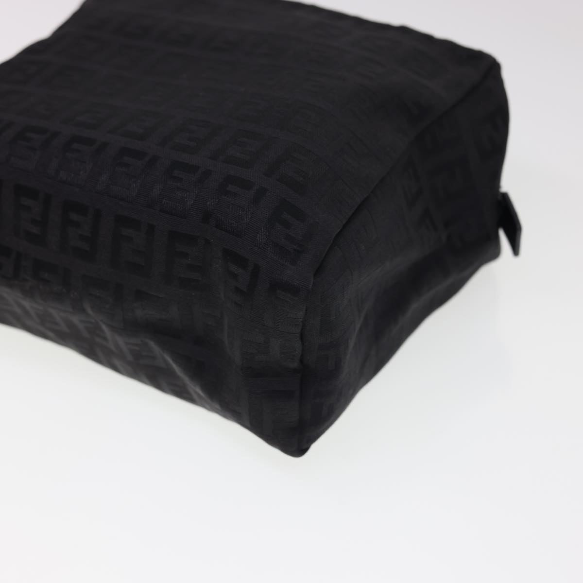 FENDI Zucchino Canvas Hand Bag Black  am4149