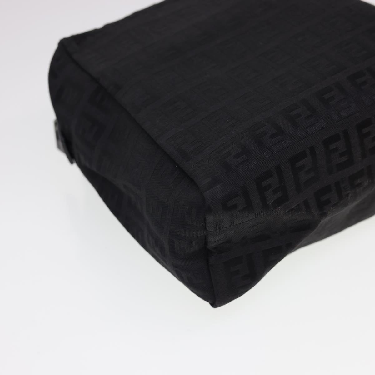 FENDI Zucchino Canvas Hand Bag Black  am4149