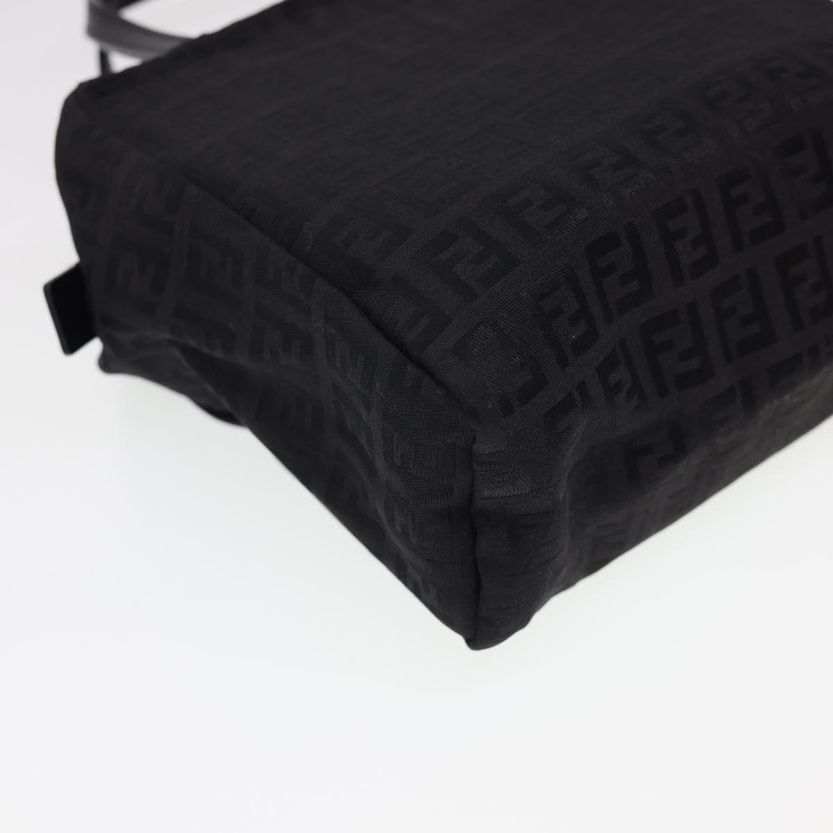 FENDI Zucchino Canvas Hand Bag Black  am4149