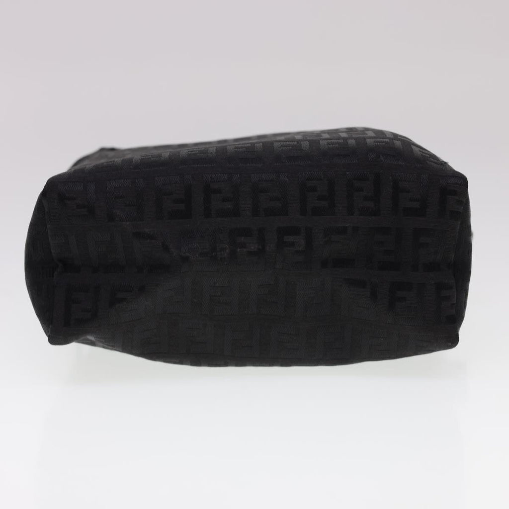 FENDI Zucchino Canvas Hand Bag Black  am4149