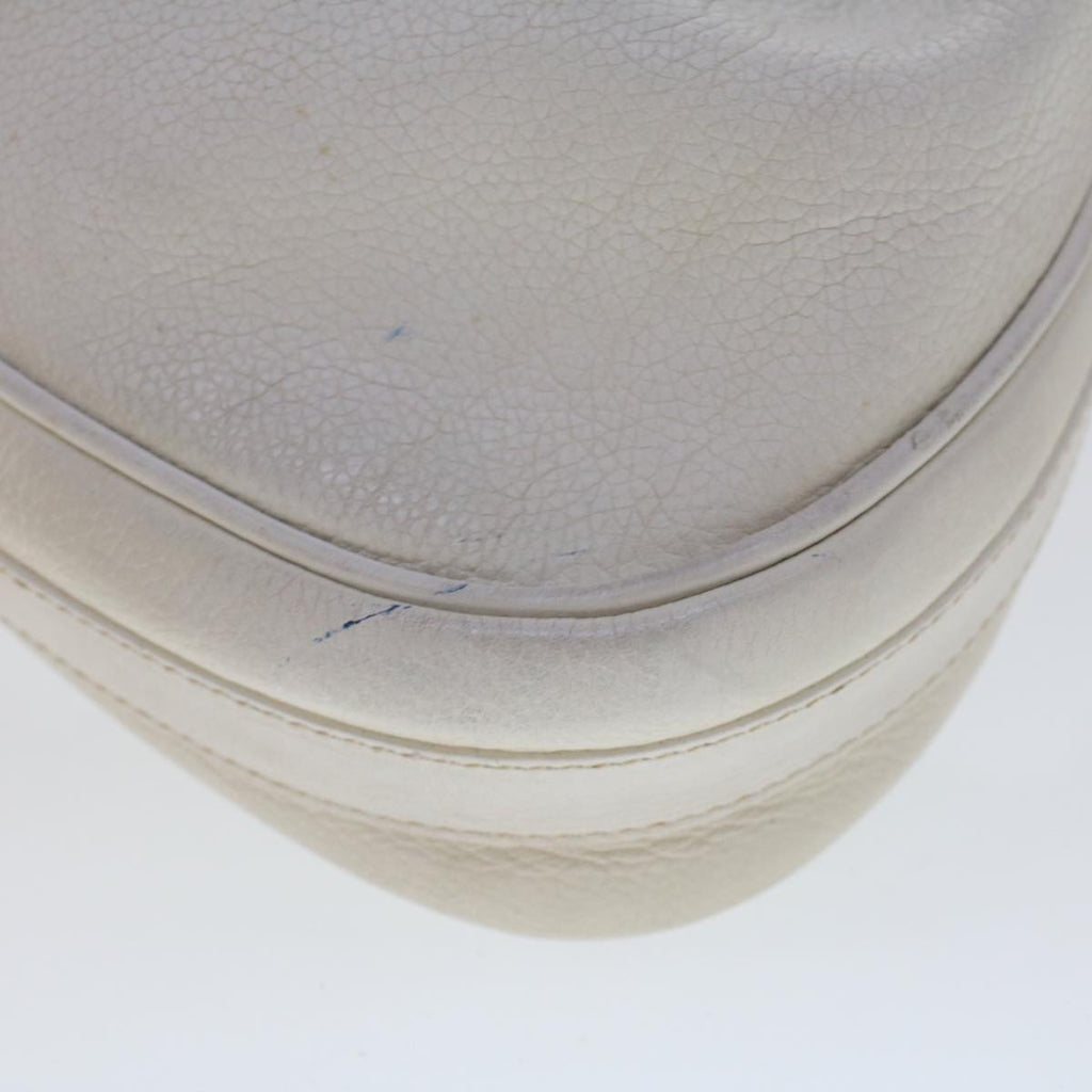 GUCCI Shoulder Bag Leather White  am4457