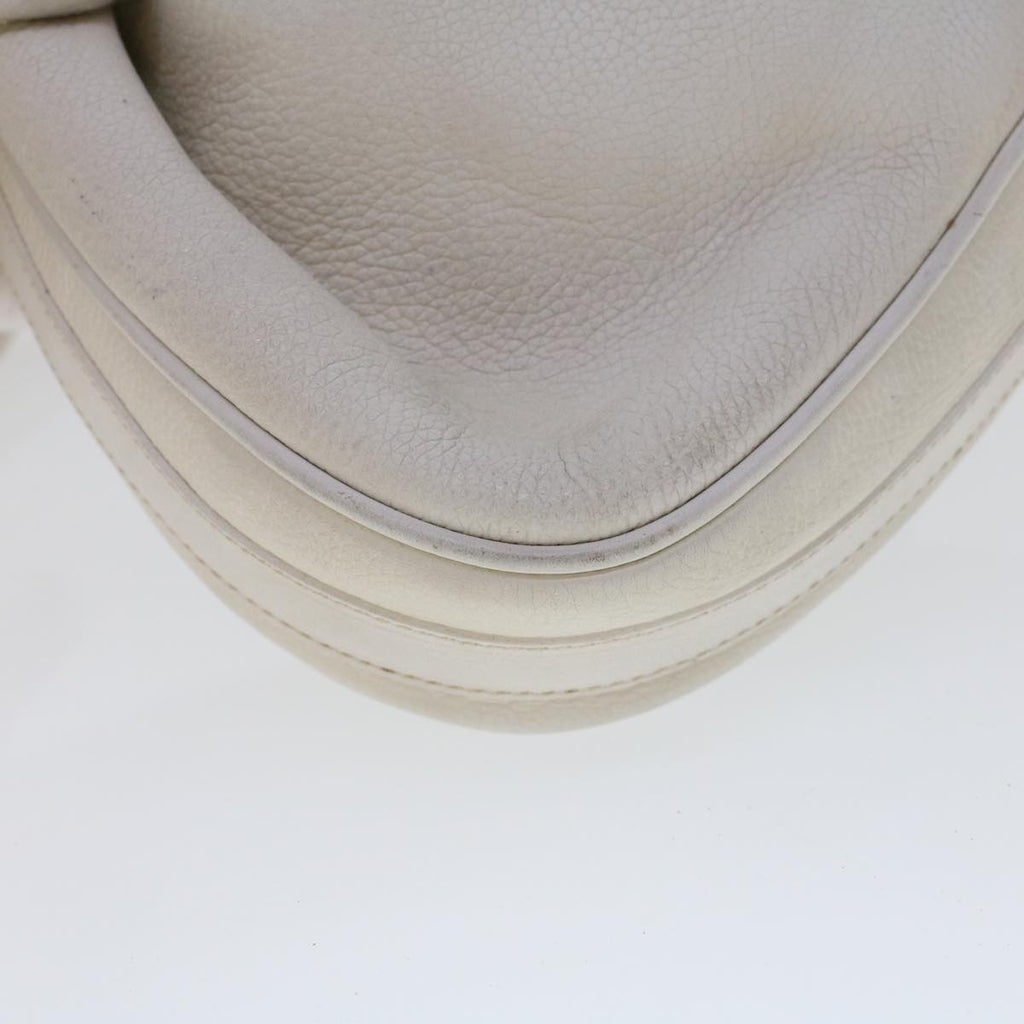 GUCCI Shoulder Bag Leather White  am4457