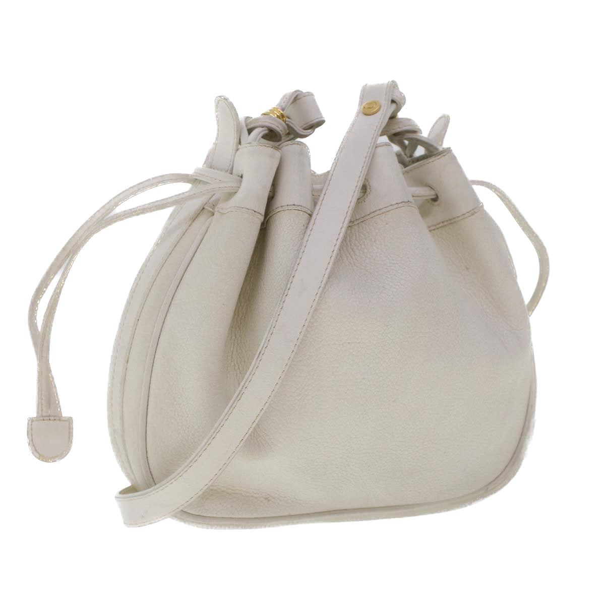 GUCCI Shoulder Bag Leather White  am4457