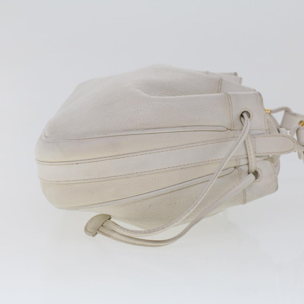 GUCCI Shoulder Bag Leather White  am4457