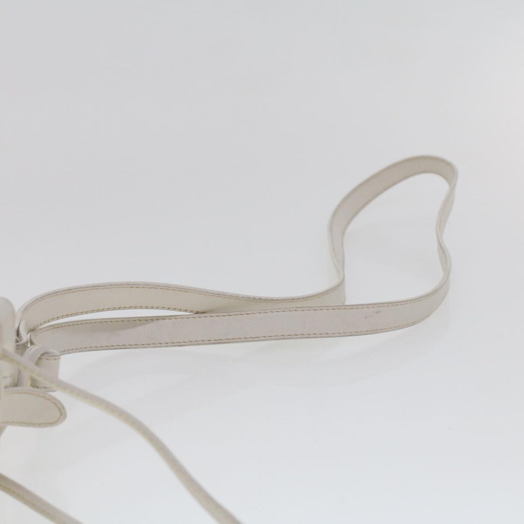 GUCCI Shoulder Bag Leather White  am4457