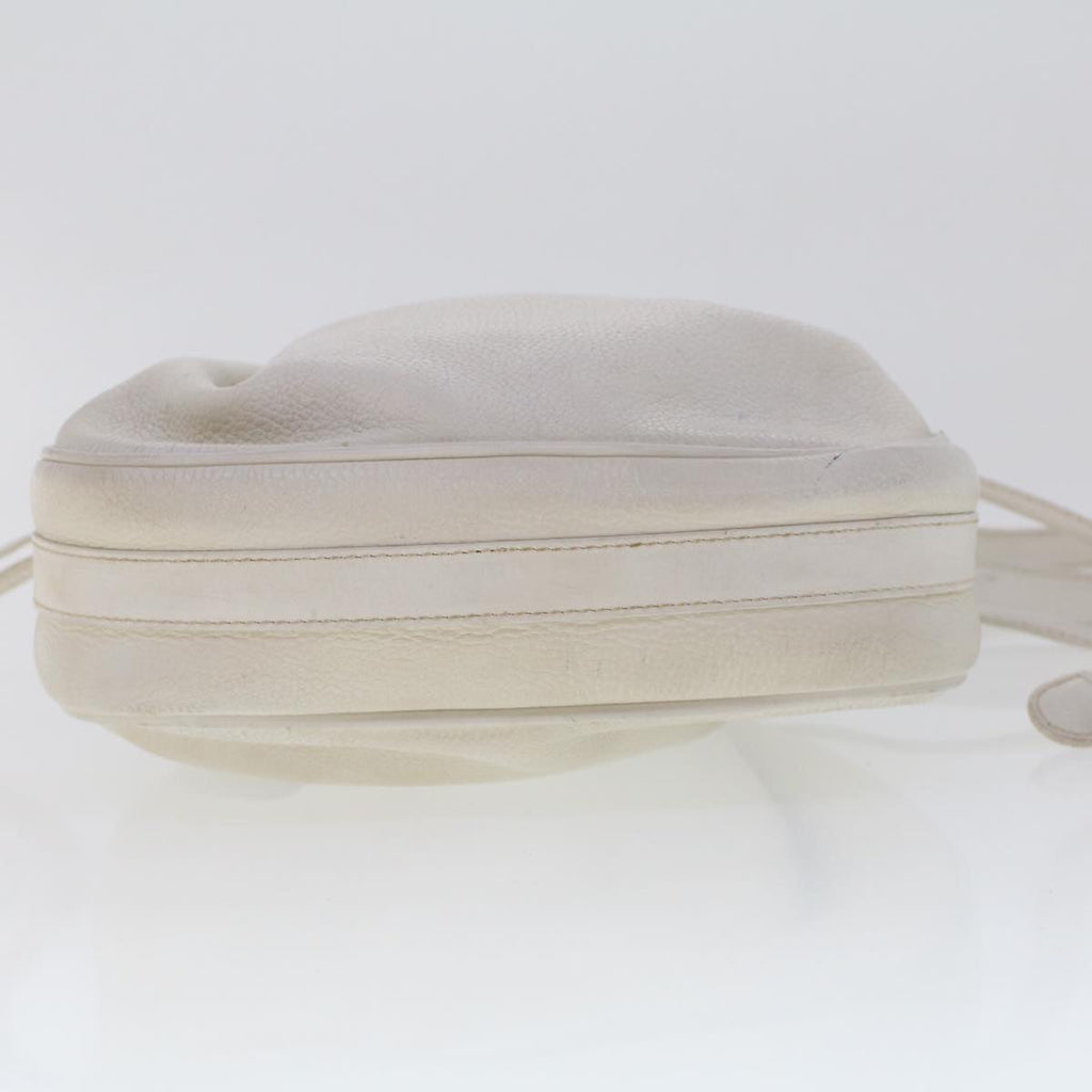 GUCCI Shoulder Bag Leather White  am4457