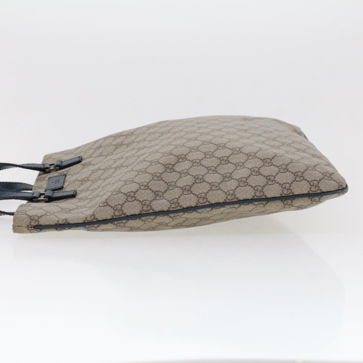 GUCCI GG Canvas Tote Bag PVC Leather Beige  am4470