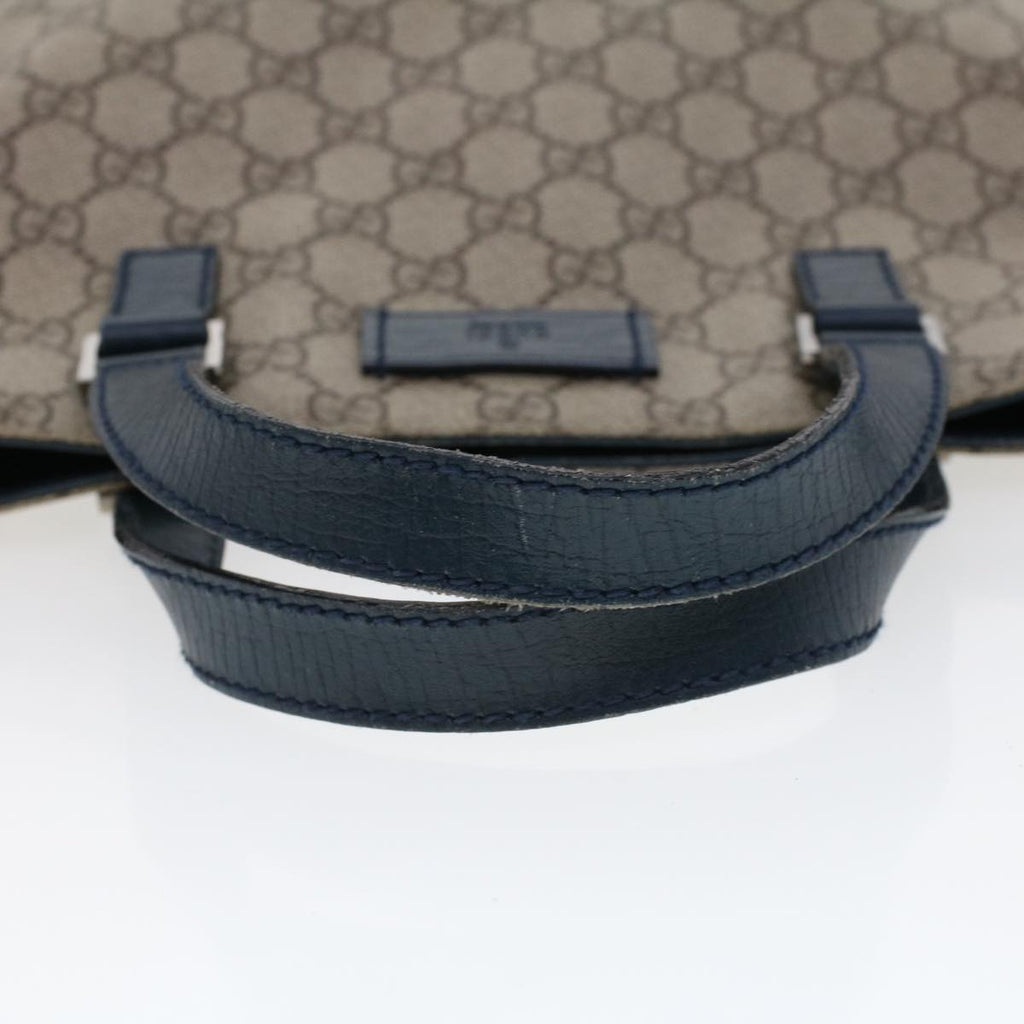 GUCCI GG Canvas Tote Bag PVC Leather Beige  am4470