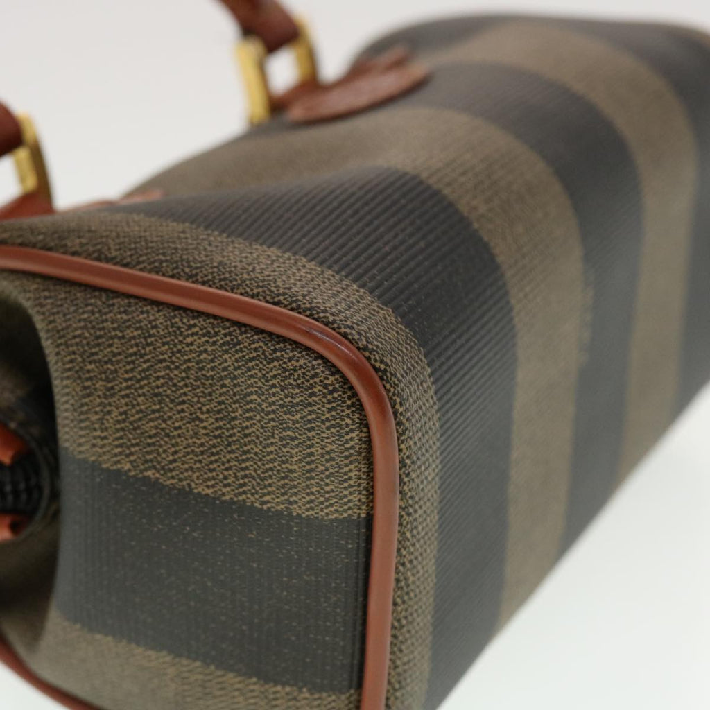 FENDI Pecan Canvas Mini Hand Bag Brown Black  am4474