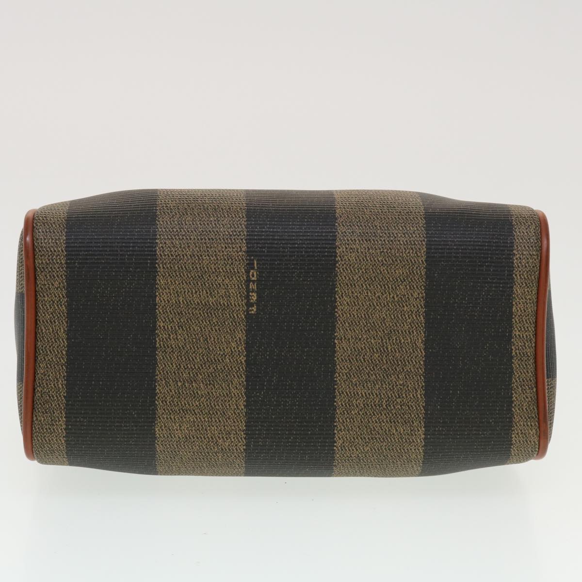 FENDI Pecan Canvas Mini Hand Bag Brown Black  am4474