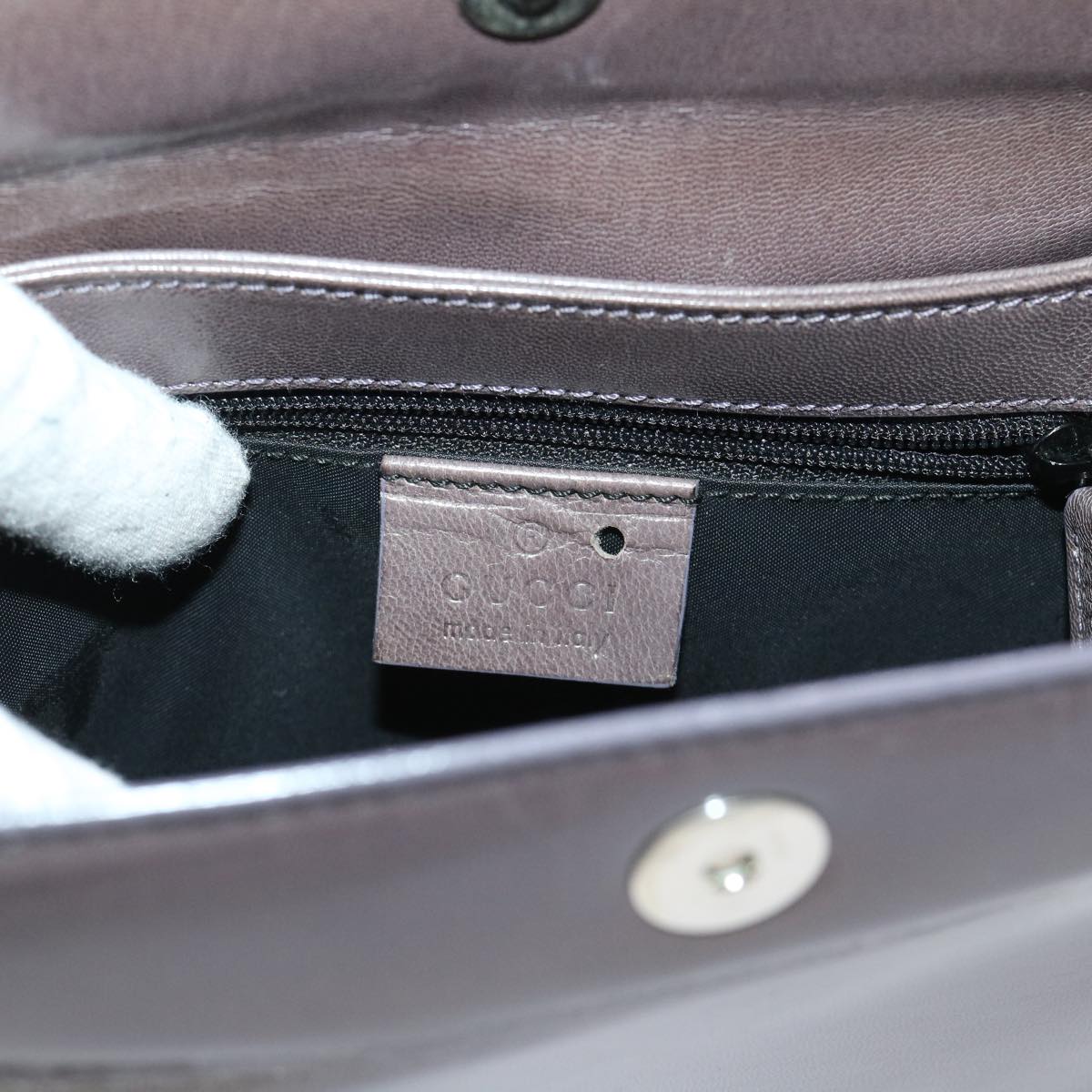 GUCCI Shoulder Bag Leather Outlet Gray 007.2014/3444  am4648