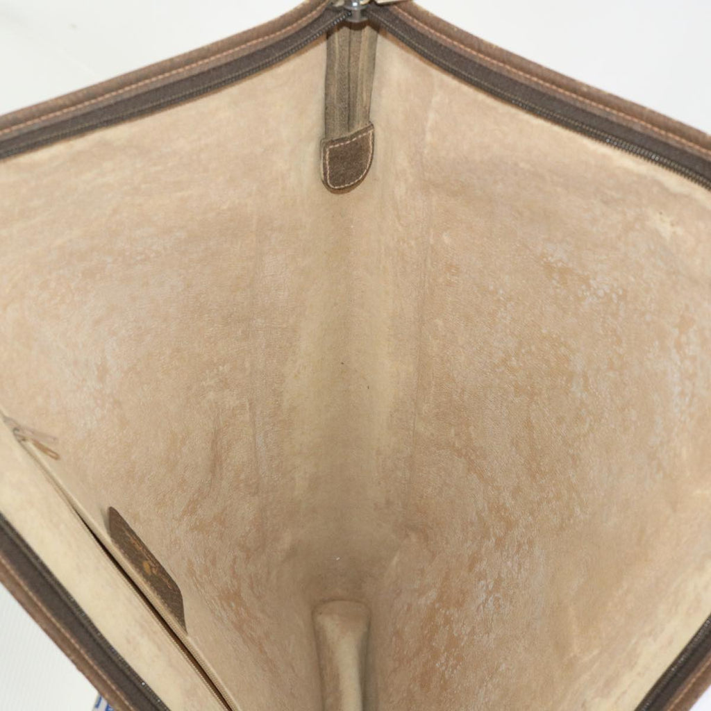 GUCCI GG Canvas Clutch Bag PVC Leather Beige 89.20.004  am4697