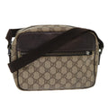 GUCCI GG Canvas Shoulder Bag PVC Leather Beige 114291  am4698
