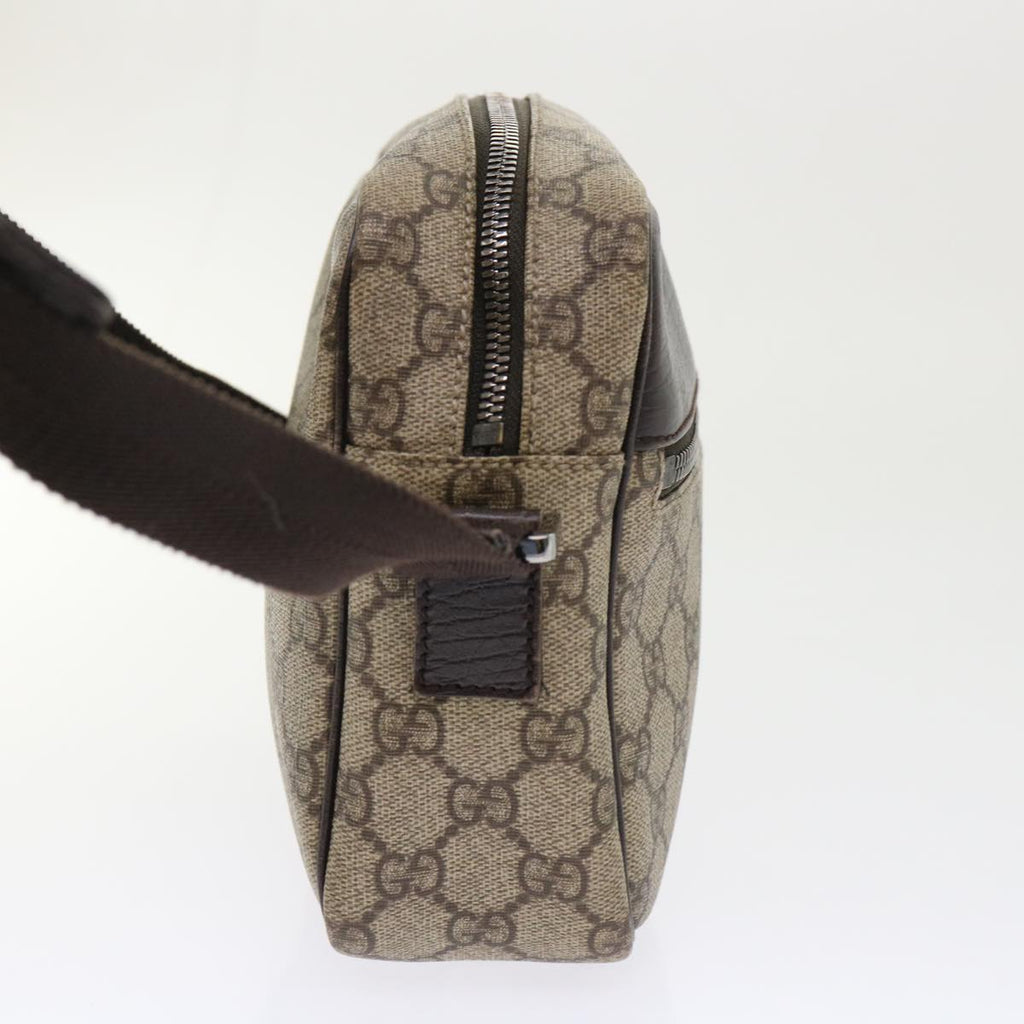 GUCCI GG Canvas Shoulder Bag PVC Leather Beige 114291  am4698