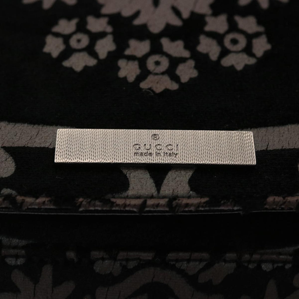 GUCCI Chain Shoulder Bag Velor Black 0013829  am4747