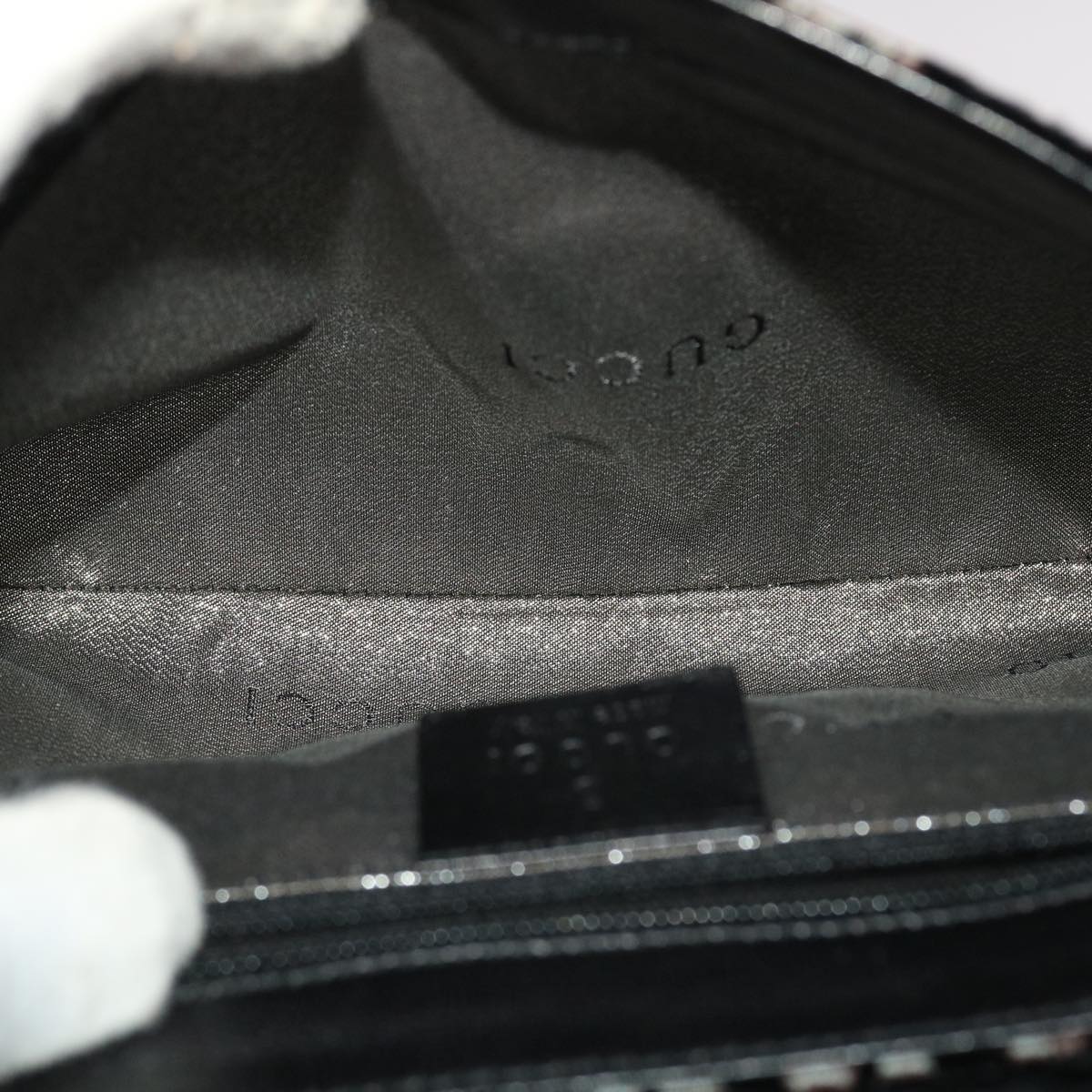 GUCCI Chain Shoulder Bag Velor Black 0013829  am4747