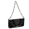 GUCCI Chain Shoulder Bag Velor Black 0013829  am4747