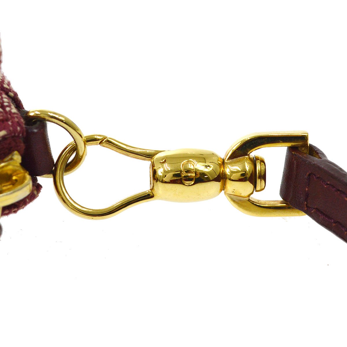 Christian Dior 2002 Trotter Saddle Hand Bag Bordeaux ao31586