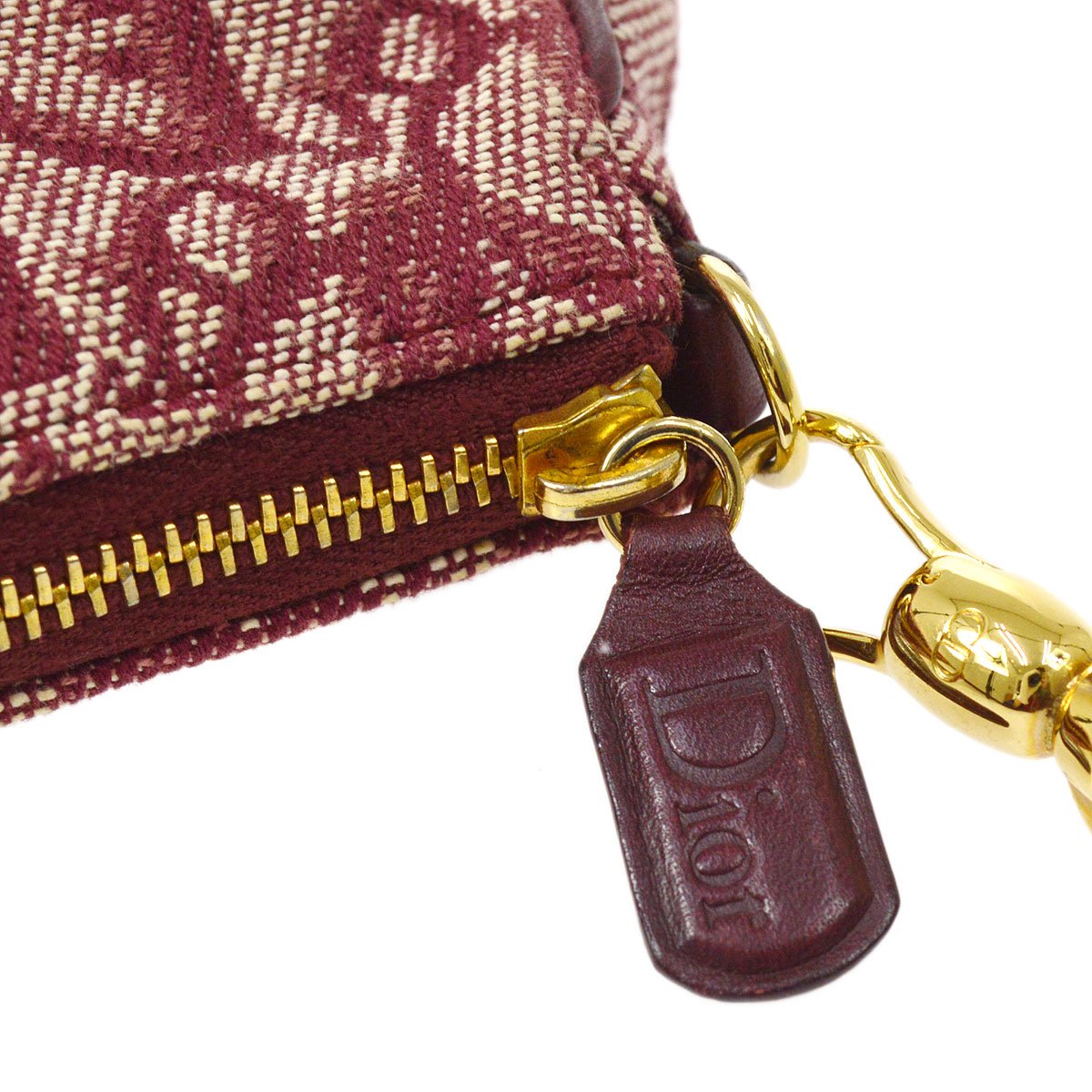 Christian Dior 2002 Trotter Saddle Hand Bag Bordeaux ao31586