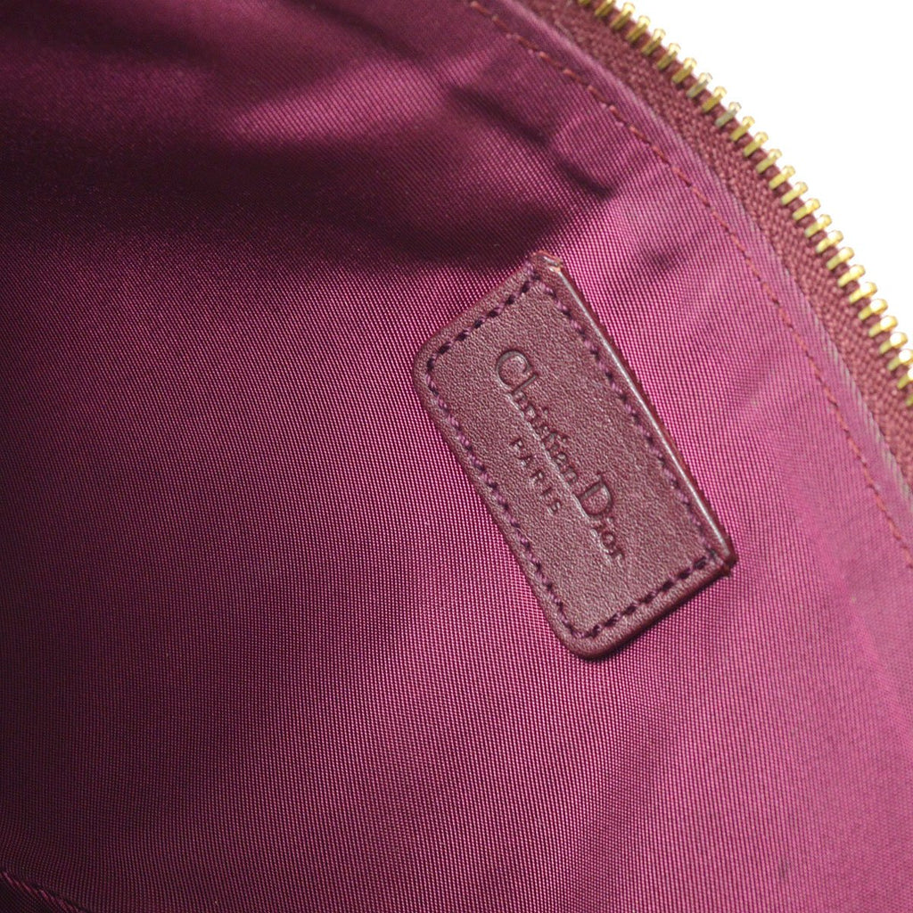 Christian Dior 2002 Trotter Saddle Hand Bag Bordeaux ao31586