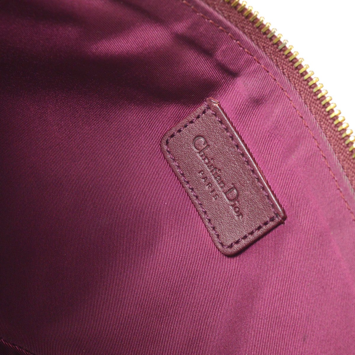 Christian Dior 2002 Trotter Saddle Hand Bag Bordeaux ao31586