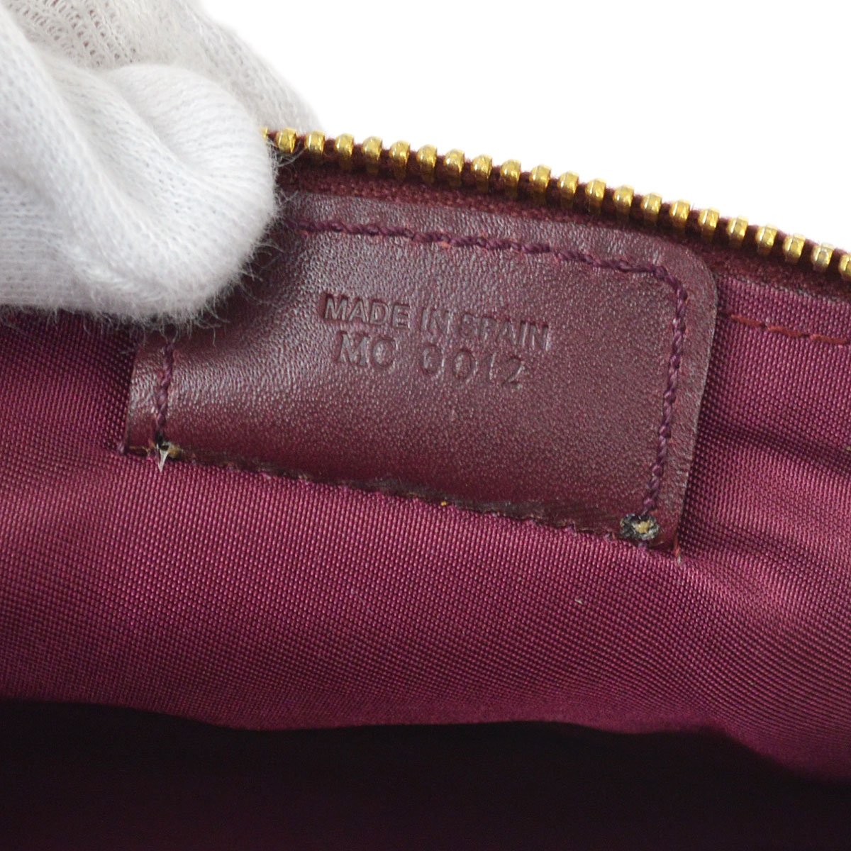 Christian Dior 2002 Trotter Saddle Hand Bag Bordeaux ao31586