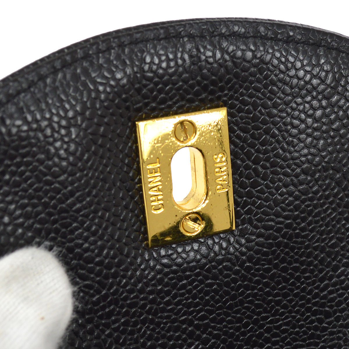 CHANEL vintage Triple CC Backpack Black Caviar