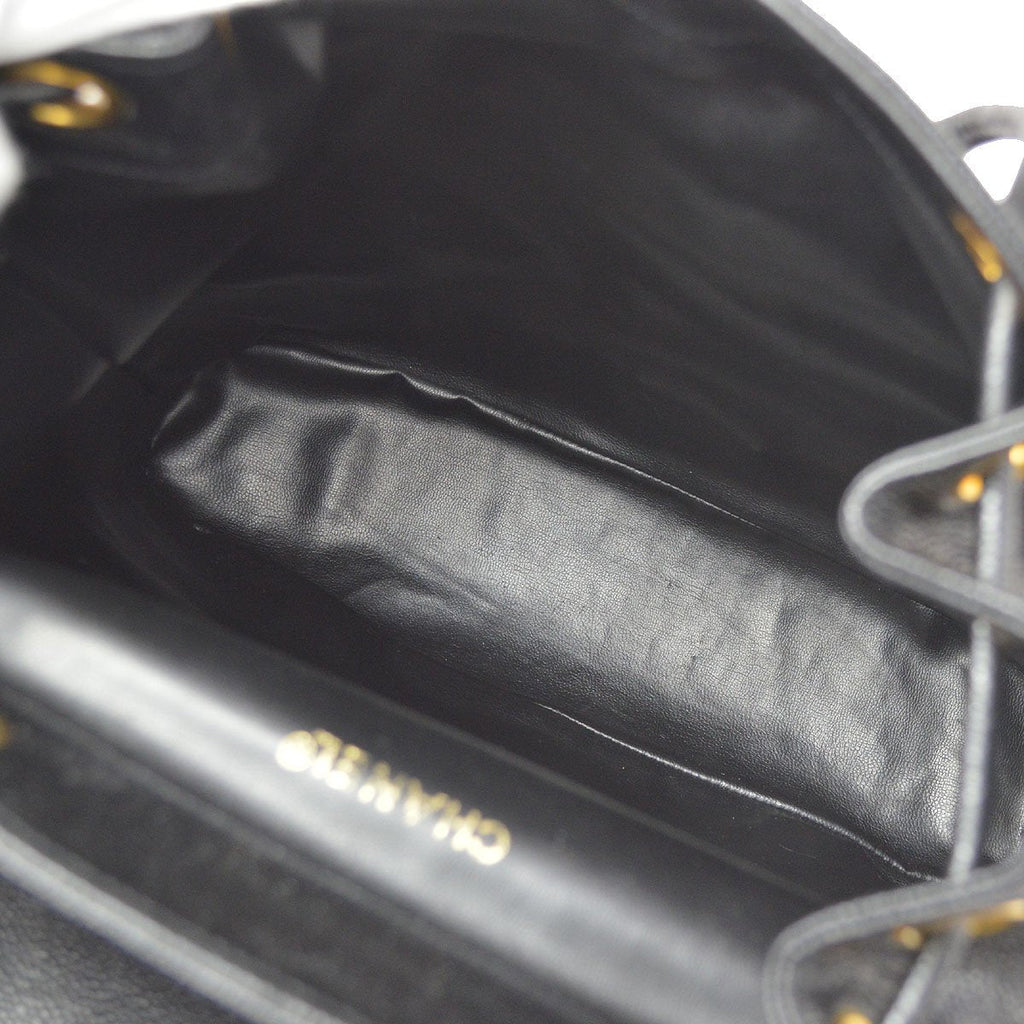 CHANEL vintage Triple CC Backpack Black Caviar