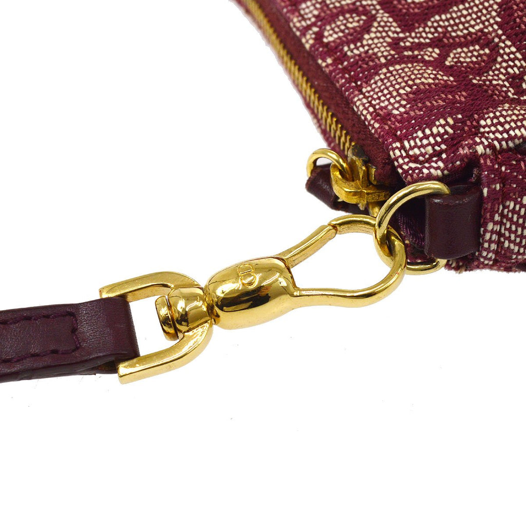 Christian Dior 2002 Trotter Saddle Hand Bag Bordeaux ao32230