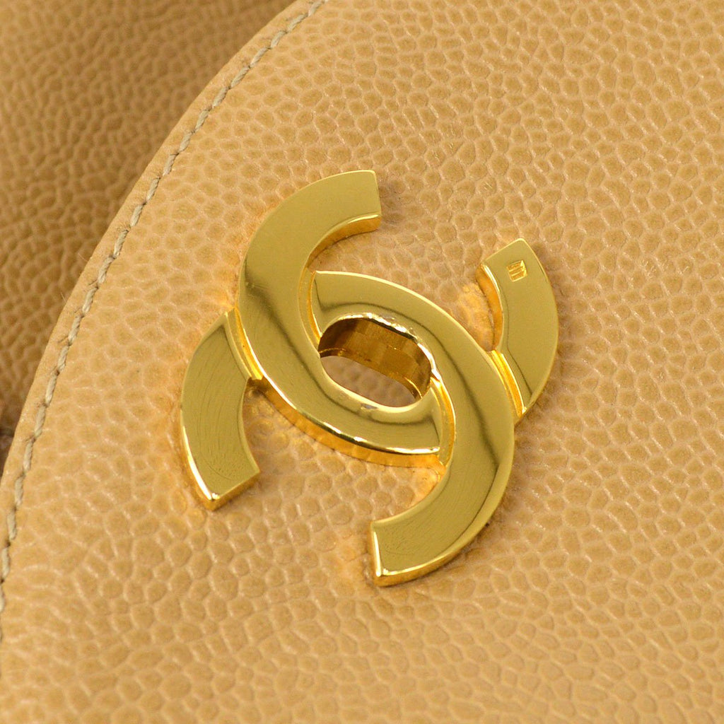 CHANEL 1994-1996 Beige Caviar Triple CCs Backpack