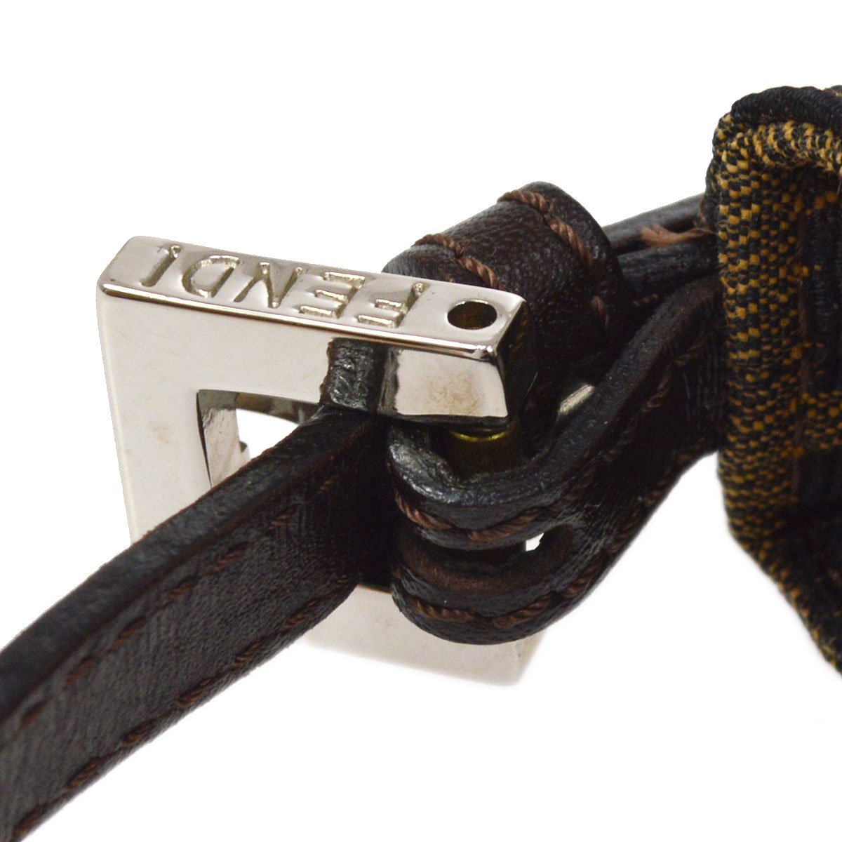 FENDI Zucca Mini Hand Bag Brown ao34480