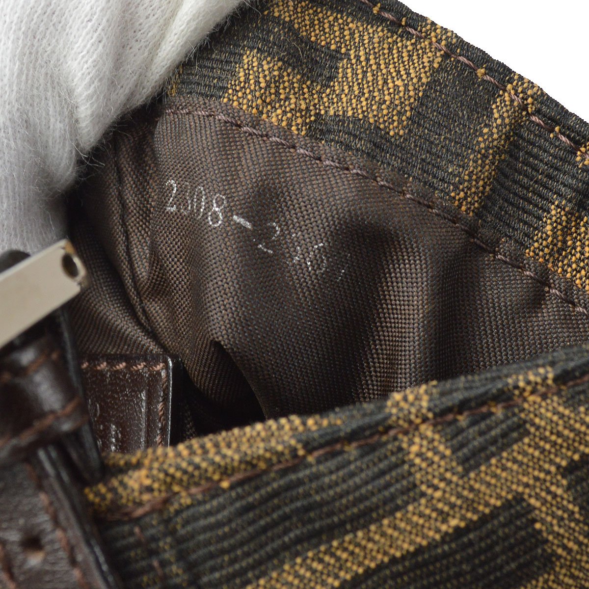 FENDI Zucca Mini Hand Bag Brown ao34480